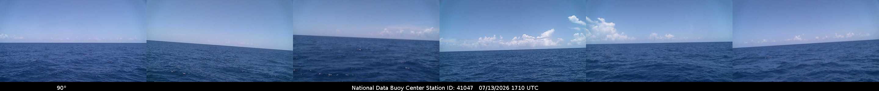 Historical buoy camera image for 41047 captured 2026-07-13 17:10:00 UTC