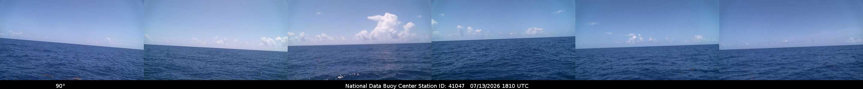 Historical buoy camera image for 41047 captured 2026-07-13 18:10:00 UTC