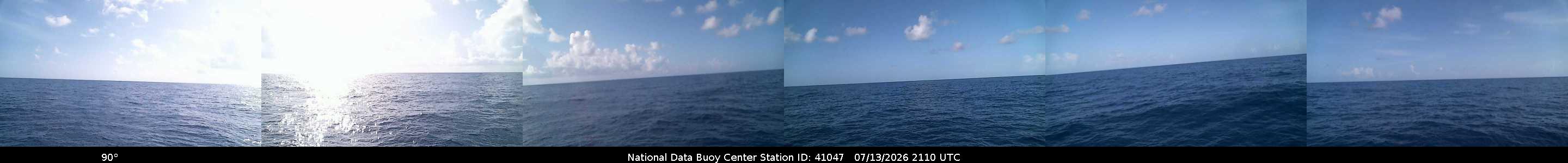 Historical buoy camera image for 41047 captured 2026-07-13 21:10:00 UTC