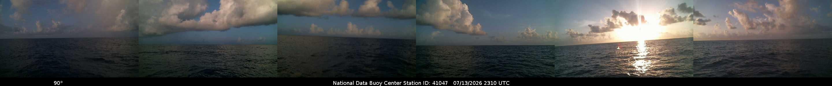 Historical buoy camera image for 41047 captured 2026-07-13 23:10:00 UTC
