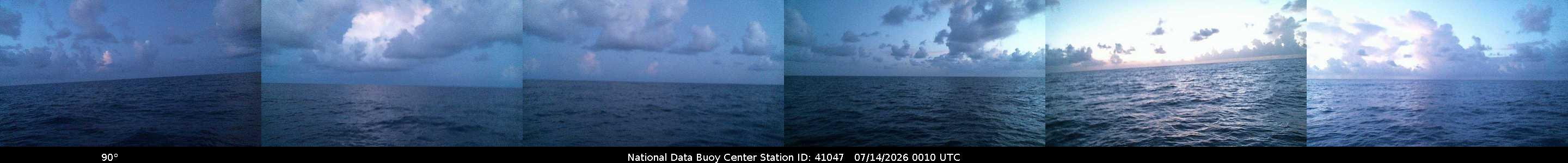 Historical buoy camera image for 41047 captured 2026-07-14 00:10:00 UTC