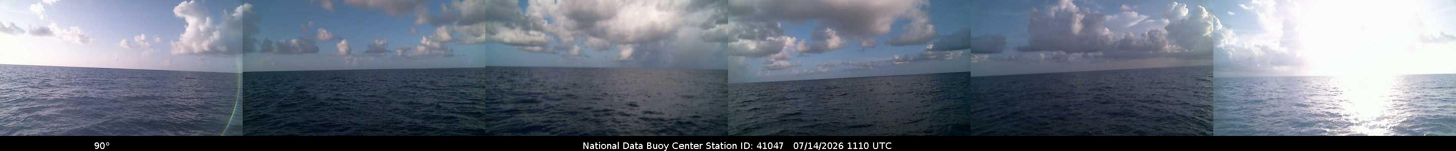 Historical buoy camera image for 41047 captured 2026-07-14 11:10:00 UTC