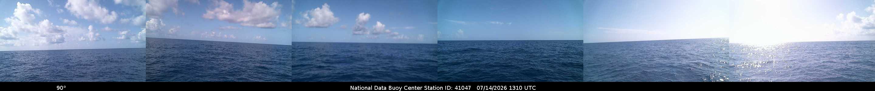Historical buoy camera image for 41047 captured 2026-07-14 13:10:00 UTC