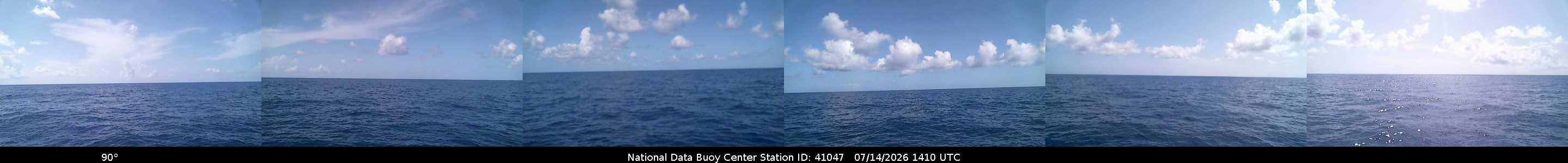 Historical buoy camera image for 41047 captured 2026-07-14 14:10:00 UTC