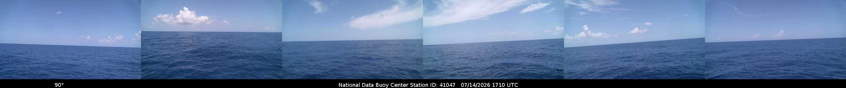 Historical buoy camera image for 41047 captured 2026-07-14 17:10:00 UTC