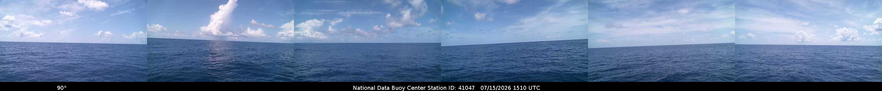 Historical buoy camera image for 41047 captured 2026-07-15 15:10:00 UTC