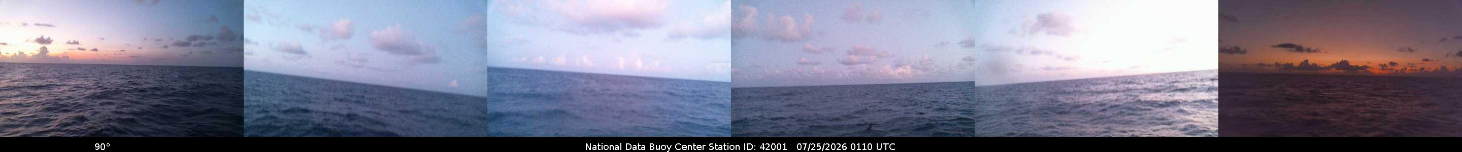 Historical buoy camera image for 42001 captured 2026-07-25 01:10:00 UTC