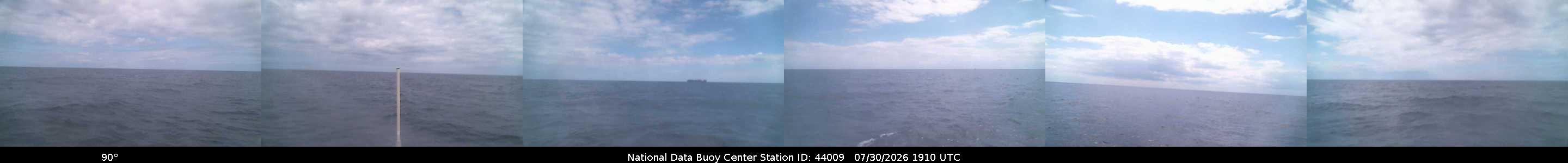 Historical buoy camera image for 44009 captured 2026-07-30 19:10:00 UTC