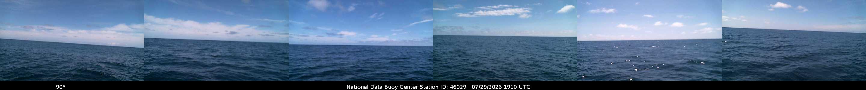Historical buoy camera image for 46029 captured 2026-07-29 19:10:00 UTC