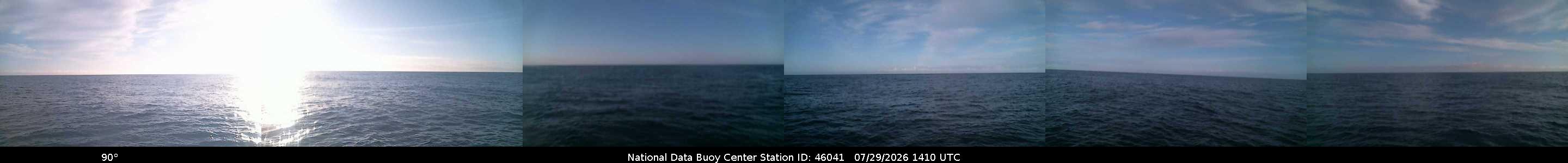 Historical buoy camera image for 46041 captured 2026-07-29 14:10:00 UTC
