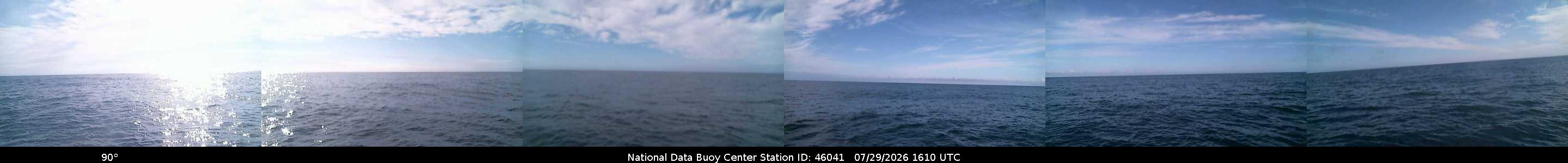Historical buoy camera image for 46041 captured 2026-07-29 16:10:00 UTC