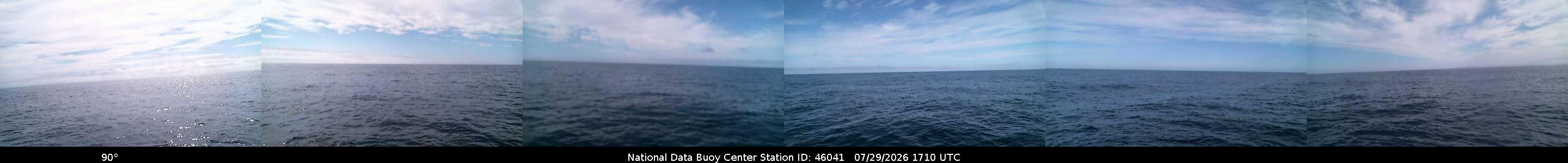 Historical buoy camera image for 46041 captured 2026-07-29 17:10:00 UTC