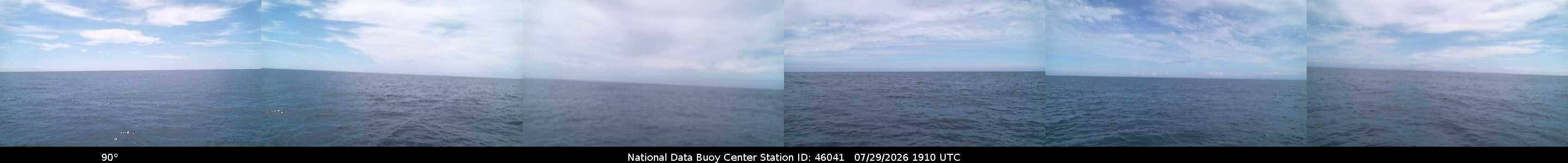 Historical buoy camera image for 46041 captured 2026-07-29 19:10:00 UTC