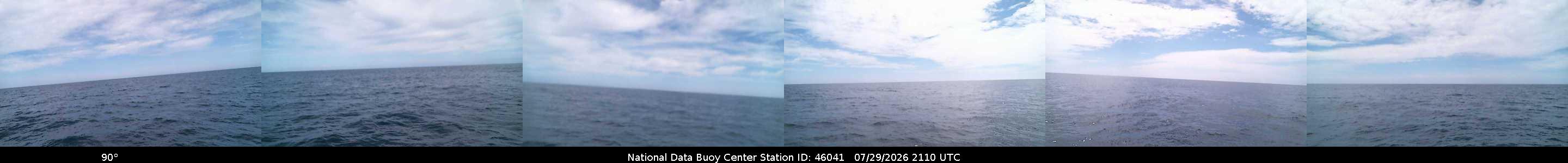 Historical buoy camera image for 46041 captured 2026-07-29 21:10:00 UTC