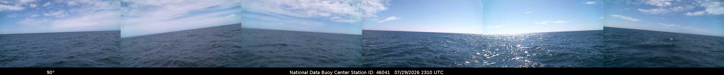 Historical buoy camera image for 46041 captured 2026-07-29 23:10:00 UTC