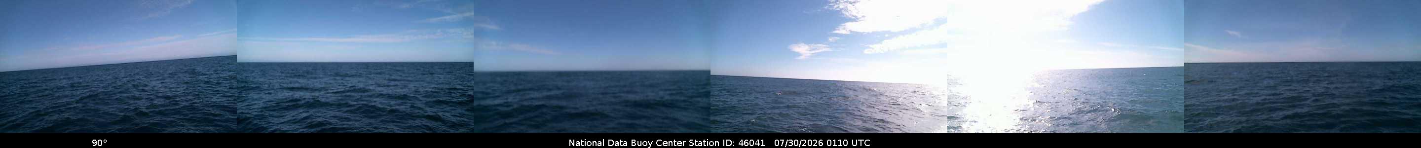 Historical buoy camera image for 46041 captured 2026-07-30 01:10:00 UTC