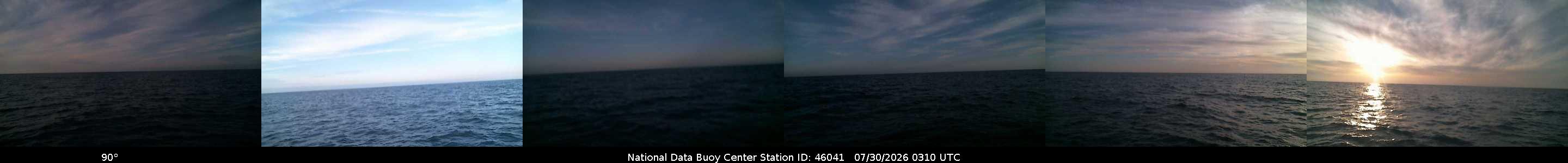 Historical buoy camera image for 46041 captured 2026-07-30 03:10:00 UTC