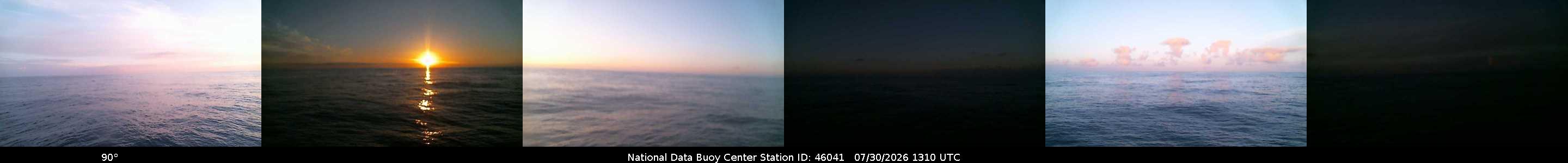 Historical buoy camera image for 46041 captured 2026-07-30 13:10:00 UTC