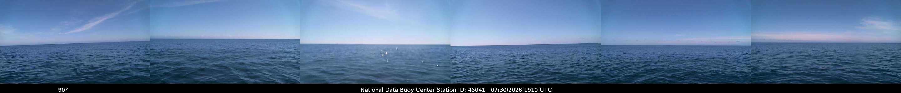 Historical buoy camera image for 46041 captured 2026-07-30 19:10:00 UTC