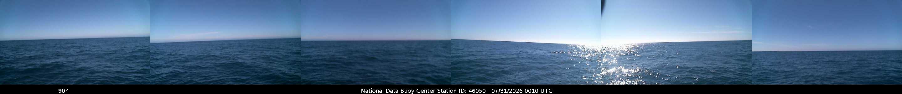 Historical buoy camera image for 46050 captured 2026-07-31 00:10:00 UTC