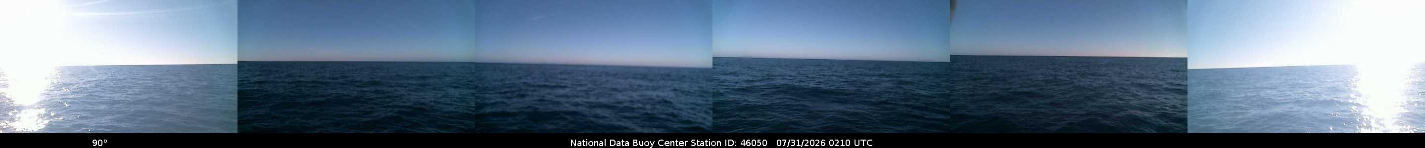 Historical buoy camera image for 46050 captured 2026-07-31 02:10:00 UTC
