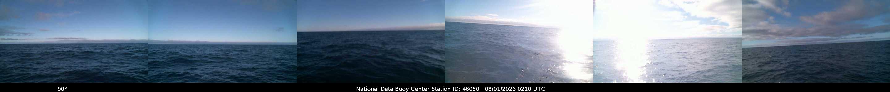 Historical buoy camera image for 46050 captured 2026-08-01 02:10:00 UTC
