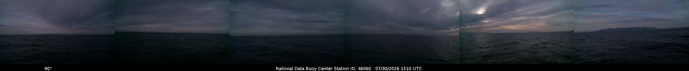 Historical buoy camera image for 46060 captured 2026-07-30 15:10:00 UTC