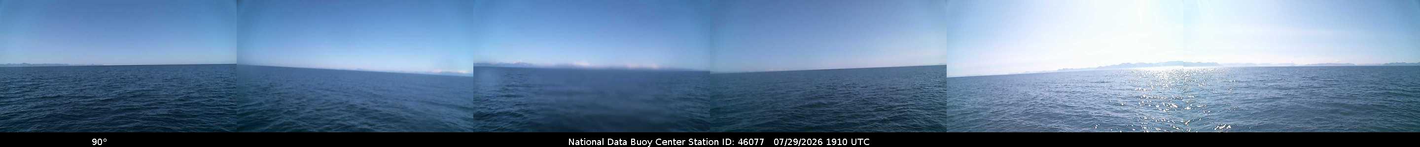 Historical buoy camera image for 46077 captured 2026-07-29 19:10:00 UTC