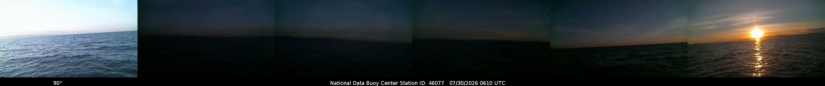 Historical buoy camera image for 46077 captured 2026-07-30 06:10:00 UTC