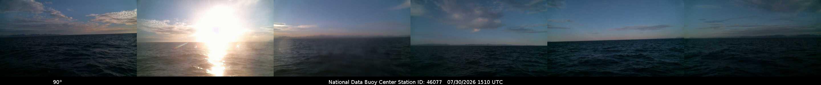 Historical buoy camera image for 46077 captured 2026-07-30 15:10:00 UTC