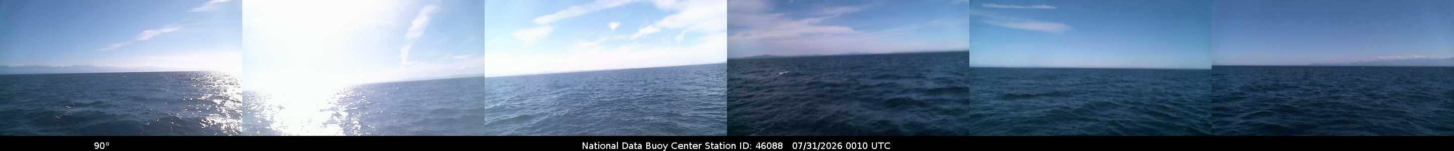 Historical buoy camera image for 46088 captured 2026-07-31 00:10:00 UTC