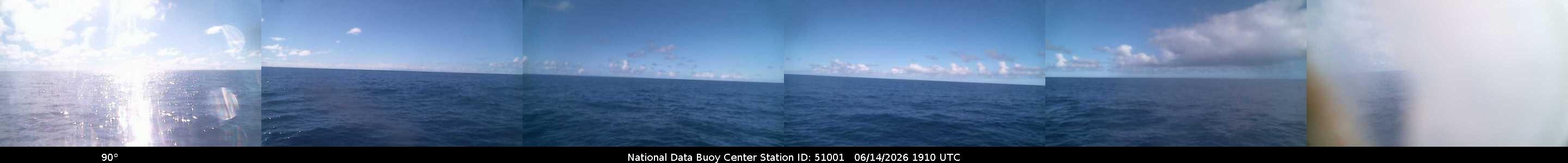 Historical buoy camera image for 51001 captured 2026-06-14 19:10:00 UTC