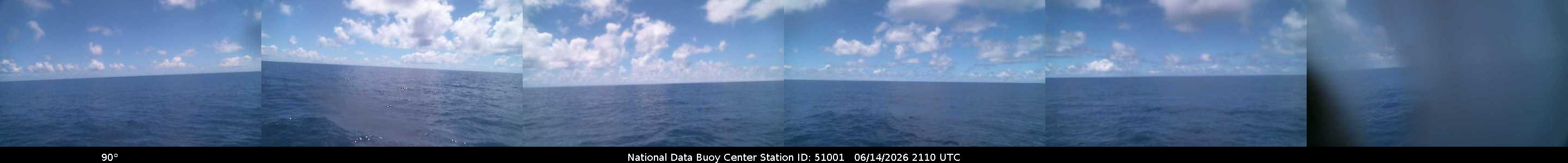 Historical buoy camera image for 51001 captured 2026-06-14 21:10:00 UTC