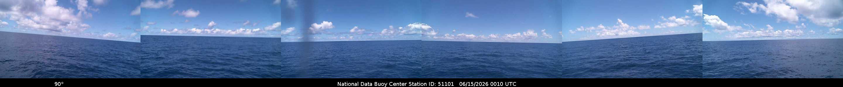 Historical buoy camera image for 51101 captured 2026-06-15 00:10:00 UTC