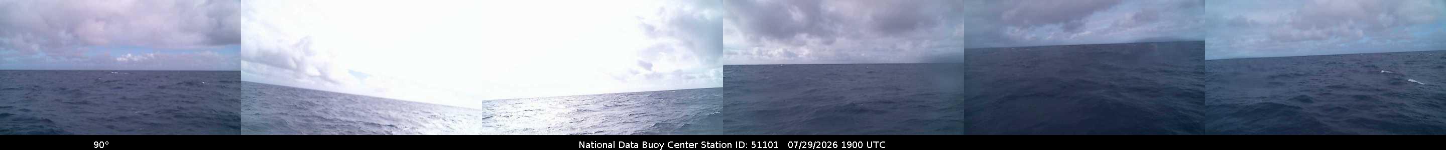 Historical buoy camera image for 51101 captured 2026-07-29 19:00:00 UTC